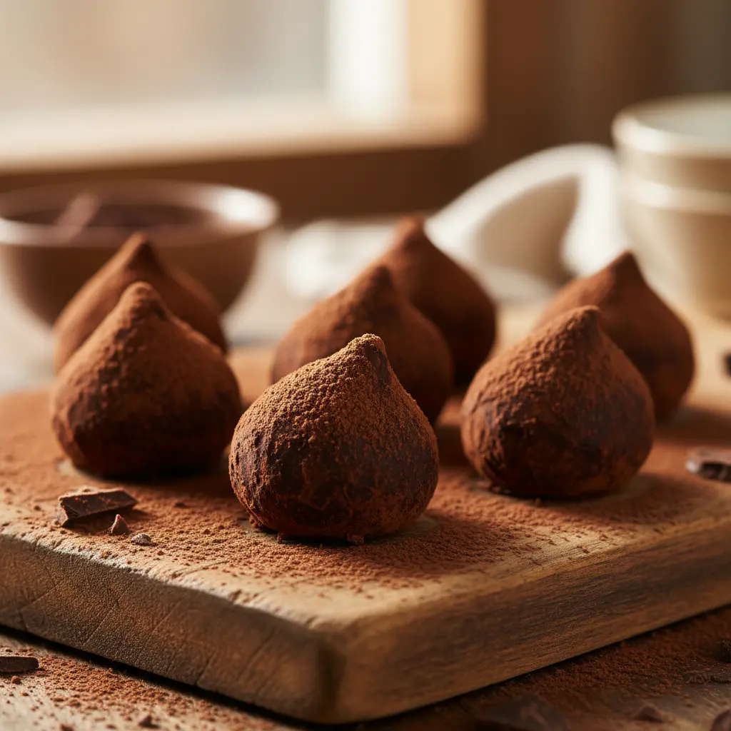 Truffes au chocolat noir
